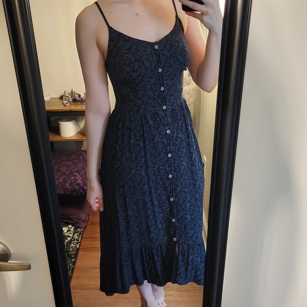 Navy Hollister Midi Dress